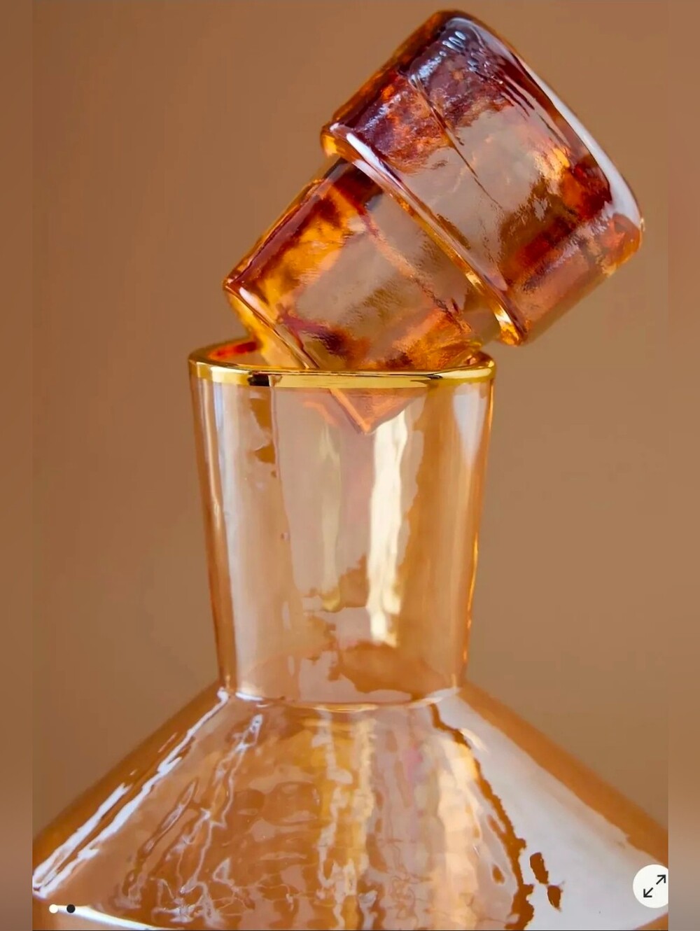 Anthropologie Zaza Luster Decanter Honey *Sold Out* - Picture 2 of 3
